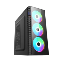 Boîtier pour ventilateur msi, tour complète rgb, plastique transparent, panneau avant, écran lcd, pour ordinateur pc, bas prix