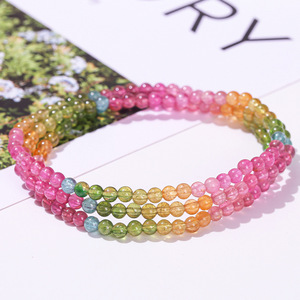 Bracelet extensible <span class=keywords><strong>en</strong></span> perles de <span class=keywords><strong>tourmaline</strong></span> naturelle dégradée <span class=keywords><strong>arc</strong></span>-<span class=keywords><strong>en</strong></span>-<span class=keywords><strong>ciel</strong></span> de 8 mm, vente <span class=keywords><strong>en</strong></span> gros, bijoux <span class=keywords><strong>en</strong></span> cristal de guérison, cadeau - Product Image 4