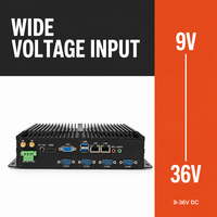 Computadora Industrial Integrada Sin Ventilador YCT, 6 Puertos COM RS232 RS485, LAN Gigabit Dual para Sistema de Gestión de Energía Inteligente