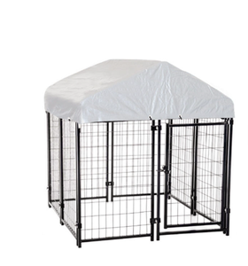 Cage et cage pour chien en métal robuste, bac en plastique écologique, peut contenir deux animaux, séparateur de reproduction en plein air, filet pour grands chiens - Product Image 1