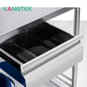 KANGTEK 공장 공급 고품질 4륜 스테인리스 스틸 의료 기기 병원 케어 트롤리 - Product Image 6