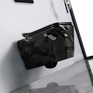 Inodoro suspendido de lujo de cerámica negro de gran venta con tapa, para baño - Product Image 3
