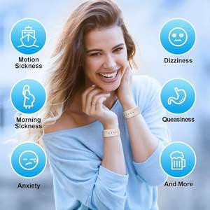 Banda antimareo, pulseras para viajes en crucero, pulsera de acupresión ajustable, alivio de las náuseas - Product Image 6