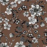 Tissu pour robe d'été pour femme en gros, polyester Koshibo, toucher doux, motifs imprimés numériques