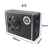 Caisson de basses audio pour voiture 6\"8\"10\" 12V Haut-parleur de voiture actif haute puissance Amplificateur intégré Caisson de basses Son Haut-parleurs de voiture Boîte