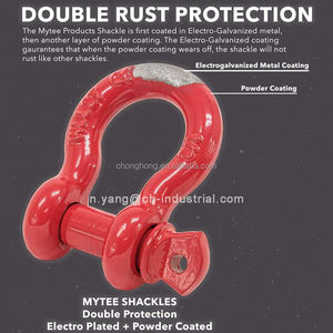 Đôi gỉ bảo vệ giả mạo thép carbon W/Hợp kim vít pin Bow còng nặng nhiệm vụ <span class=keywords><strong>D</strong></span> vòng còng <span class=keywords><strong>5</strong></span>/<span class=keywords><strong>8</strong></span> "Neo còng - Product Image 5