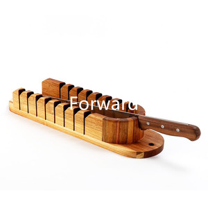 Rebanadora <span class=keywords><strong>de</strong></span> pan <span class=keywords><strong>de</strong></span> bambú <span class=keywords><strong>de</strong></span> grado alimenticio Baguette ingletada con juego <span class=keywords><strong>de</strong></span> cortadores <span class=keywords><strong>de</strong></span> sándwich - Product Image 5