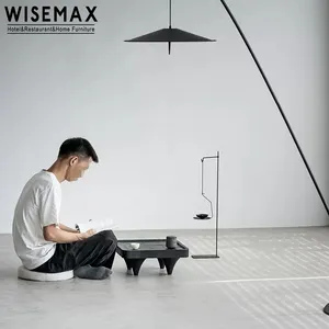 WISEMAX家具工場卸売木製コーヒーテーブル低高さ小さな正方形のティーテーブル家庭用リビングルームの装飾