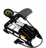 Compresseur d'air portable 12V à double cylindre à commande au pied pour surveillance de la pression des pneus, gonflage rapide, vente en gros