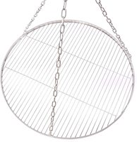 Grille de suspension en acier inoxydable 40cm 80cm 120cm Longueur de chaîne réglable Refroidissement et rôtissage Grille de cuisson pour barbecue