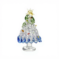 Geborsteld glas Gekleurd helder kwarts Kerstboom Kristal Ambacht Creatief Bureaubladdecoratie Kantoor Kerstmis Nieuwjaar Kinderen