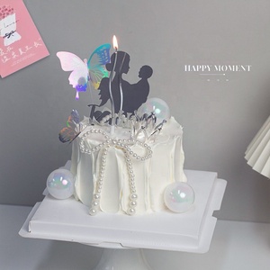 Papel de regalo reciclable impermeable recubierto de <span class=keywords><strong>PE</strong></span> Floral de mariposa metálica de gran venta coreana para decoraciones de fiesta de pastel de regalo de pared - Product Image 6