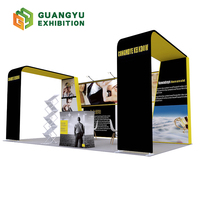 Stand de salon professionnel portable de 10 pieds Présentoir en aluminium en tissu extensible de 10x10 pieds pour cabines de salon, installation sans outil