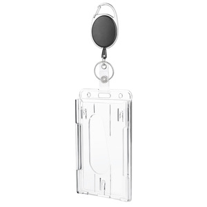 <span class=keywords><strong>Porte</strong></span>-clés rétractable double usage <span class=keywords><strong>et</strong></span> <span class=keywords><strong>porte</strong></span>-<span class=keywords><strong>badge</strong></span> ovale en plastique, support de carte d'identité horizontal <span class=keywords><strong>et</strong></span> vertical – Offre Spéciale - Product Image 6