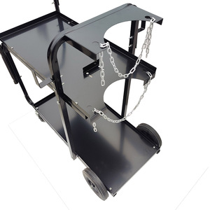 탱크 보관용 블랙 용접 카트 및 중량 회전 바퀴 2단 서비스 용접 도구 카트 트롤리 - Product Image 4