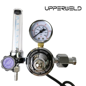 Regulador de cilindro de latón cromado para reductor de presión de <span class=keywords><strong>CO2</strong></span> Tubo de calentamiento eléctrico para soplete de corte Industrial de argón de oxígeno - Product Image 2
