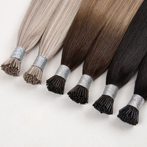 Extensiones Premium 100% Human 12A Russian Virgin HairI-Tip sin procesar, cutícula alineada, Remy recto sin enredos sin desprendimiento, - Product Image 1