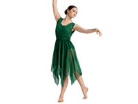 Robe de danse lyrique bleu-gris, costume de danse jazz, vêtements de pole dance, tenue d'entraînement pour filles