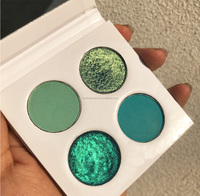 Palettes de maquillage à haute teneur en pigments Palette de fard à paupières 4 couleurs Logo personnalisé Palette de fard à paupières Duochrome multichrome sans cruauté