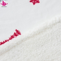Plaid en polaire Sherpa double couche 100 % polyester, imprimé flocons de neige, tricoté, doux et chaud, pour toutes les saisons, idéal pour lit, canapé, cadeau de Noël