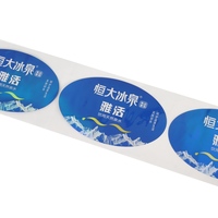Película Autoadhesiva Flexible para Envases, Buena Resistencia a la Tensión, Etiquetas Personalizadas de Película BOPP para Agua Mineral