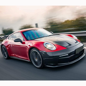 Pour <span class=keywords><strong>2018</strong></span> + Porsche <span class=keywords><strong>911</strong></span> 992 mise à niveau Style <span class=keywords><strong>GT3</strong></span> pare-chocs avant pare-chocs arrière capot jupes latérales aileron arrière Kit de carrosserie en Fiber de carbone sec - Product Image 5