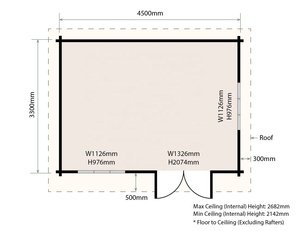 14.85m 2/160sq. Ft Rắn Thông Làm Vườn Cabin/Vườn Nhà/Vườn Văn Phòng - Product Image 3