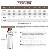 Robe longue maxi polynésienne personnalisée pour femme, manches trois quarts, ceinture, poches, grande taille, pour vacances à la plage