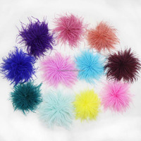 Broche en plumes d'autruche de luxe en gros pour femmes, accessoires de cheveux pour mariage et fête, épingles à cheveux, artisanat en plumes, bricolage