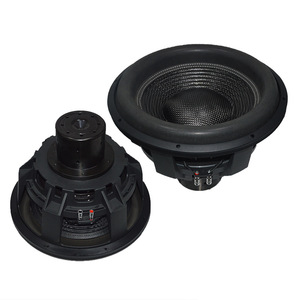 Haut-parleur de subwoofer de voiture de 15 pouces, aimant en néodyme, fibre de carbone, double sortie mono 4 ohms - Product Image 1