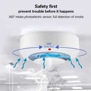 Détecteur de fumée intelligent Tuya, application pour maison intelligente, alarme incendie 80db, déclenche la sécurité de la maison, télécommande, notification SMS, détecteurs de fumée - Product Image 5