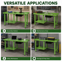 Armoire métallique verte Guanpin à haute capacité de charge, tiroir unique, base stable, garantie 3 ans pour écoles, ateliers et formations professionnelles