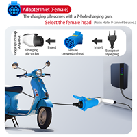 Adaptateur de charge pour VE, prise mâle IEC 62196 Type 2 vers prise universelle Schuko UK, convertisseur EV 16A AC pour station de recharge de VE