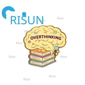 Al por mayor, personalizados: Pins con citas inspiradoras positivas, Pins motivacionales con memes bonitos, Broches y Pins de esmalte metálicos divertidos con temática de salud mental - Product Image 5
