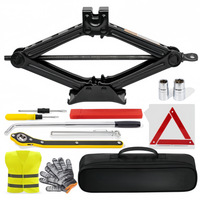 Cric ciseaux manuel en acier allié de 3 tonnes pour réparation de pneus de voiture et kit d'outils d'entretien d'urgence