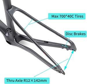 Cadre de vélo en fibre de carbone OEM Cadres de vélo de montagne Frein à disque Espacement arrière à dégagement rapide Routage interne - Product Image 3