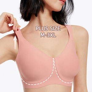 สปอร์ตบราไร้รอยต่อบราเสริมหน้าอกใหญ่สำหรับ3XL หน้าอกใหญ่ทรงถ้วยไร้95F ไร้น้ำนมป้องกันการขยายตัว - Product Image 2