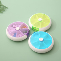 Boîte à pilules pratique de style japonais en forme de mini trompette, boîte de rangement pour comprimés à 7 compartiments, grande capacité, scellée pour 7 jours de la semaine