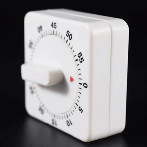Weißer Quadratischer 60-Minuten-Countdown Küchentimer Studien-Timer Mechanischer Kochtimer - Product Image 5