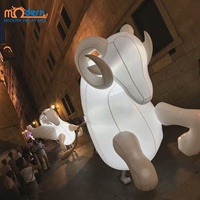 Marionnette animale gonflable lumineuse, costume gonflable de mouton ou de cheval illuminé pour défilé de carnaval, spectacle