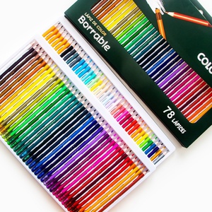 Nouveaux ensembles <span class=keywords><strong>de</strong></span> <span class=keywords><strong>crayons</strong></span> <span class=keywords><strong>de</strong></span> couleur <span class=keywords><strong>pastel</strong></span> en plastique <span class=keywords><strong>de</strong></span> 28/40/78 <span class=keywords><strong>couleurs</strong></span> pour étudiants avec crayon HB pour dessin et écriture, <span class=keywords><strong>crayons</strong></span> <span class=keywords><strong>de</strong></span> couleur effaçables - Product Image 1