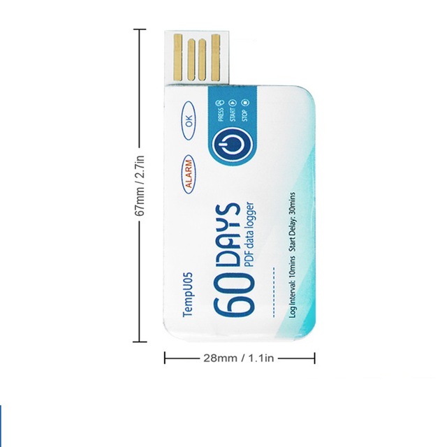 Hedao TempU05 Single Disposable Use Temperature and Humidity Single Use Data Logger