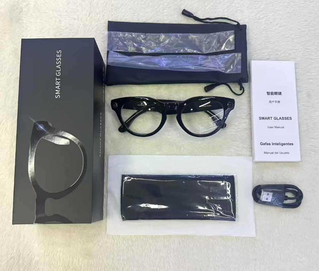 2026 New V03-T6 AI Smart Glasses with 8MP Photo Anti-Shake 1200P Video Recording Voice Recording and AI Translation Recognition