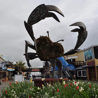 Statue de crabe en bronze au design moderne de taille personnalisée pour la décoration de jardin extérieur Grande statue animale pour paysage de style occidental