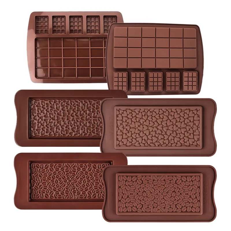 Moules à chocolat en Silicone, 21 cavités, nail art, protéine de bonbons, et Bar engage