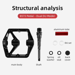 Bàn đạp xe đạp ESLNF Double DU, nhẹ, có bạc đạn, chống trơn trượt, đế rộng, dành cho xe đạp đường trường và xe đạp địa hình - Product Image 2