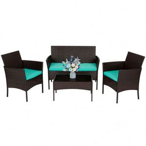 Petits ensembles <span class=keywords><strong>de</strong></span> meubles <span class=keywords><strong>de</strong></span> <span class=keywords><strong>salon</strong></span> d'extérieur en rotin, table et chaise <span class=keywords><strong>de</strong></span> salle à manger extérieure - Product Image 1