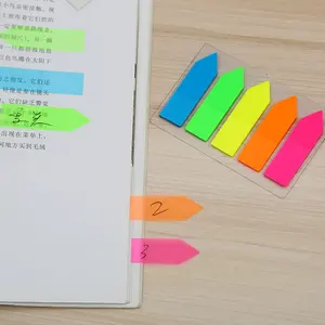 Personalizado 2024 colorido PET índice pegajoso marcadores transparentes notas pegajosas para estudante escola escritório suprimentos memorando almofadas