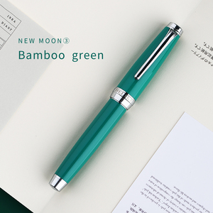 MAJOHN New Moon 3 Metal <strong>Green</strong> Fountain <strong>Pen</strong> Standard Art Nib Student Calligraphy Gift Box Writing <strong>Pen</strong> Made in China - Product Image 2