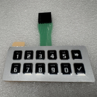 Papan Tombol Membran Remote Control, Sakelar Sentuh Taktil, LED Backlit, Pemasangan PCB, Perekat 3M467, Warna Kustom Perak Tembaga